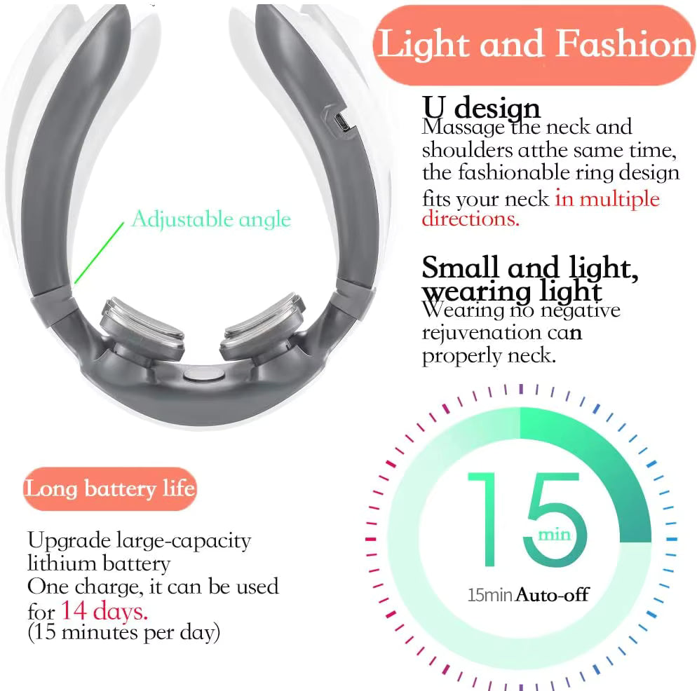 Automatic 4-Head Heating Neck Massager