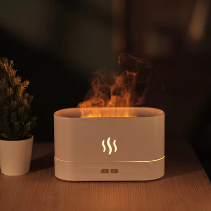 LED Light Ultrasonic USB Air Humidifier Fire Flame