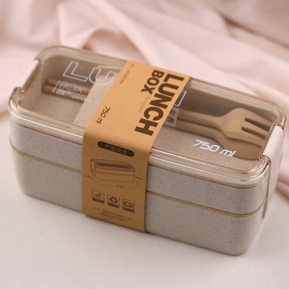 Lunch Box with Fork Spoon