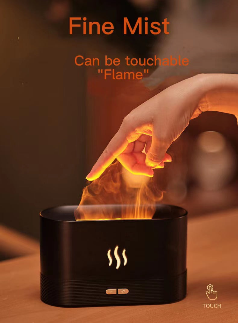 LED Light Ultrasonic USB Air Humidifier Fire Flame