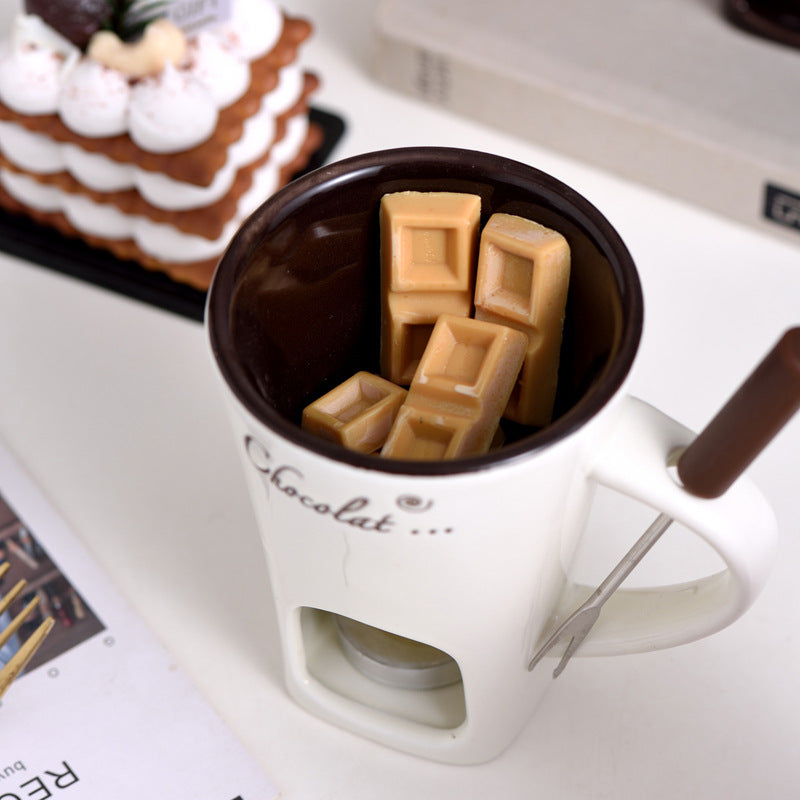 Chocolate Fondue Melt Ceramic Mugs