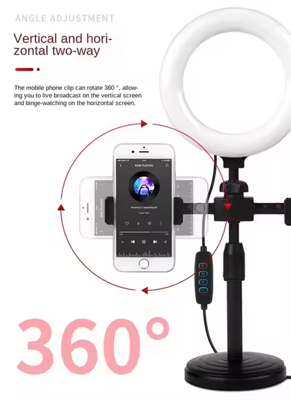 6-Inch Mini Ring Light Portable
