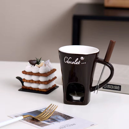 Chocolate Fondue Melt Ceramic Mugs