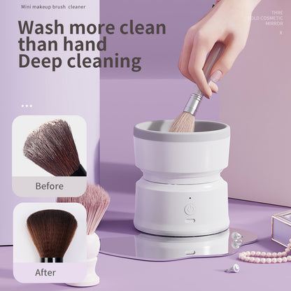 New Portable Mini Electric Makeup Brush Cleaner