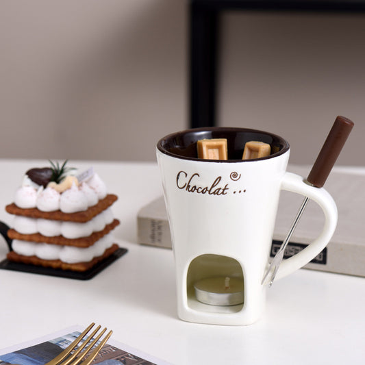 Chocolate Fondue Melt Ceramic Mugs