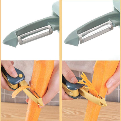 Foldable peeler for fruit and vegetable