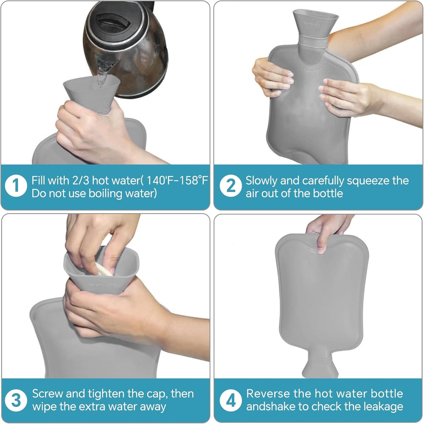 2L Hot Water Bottle Rubber