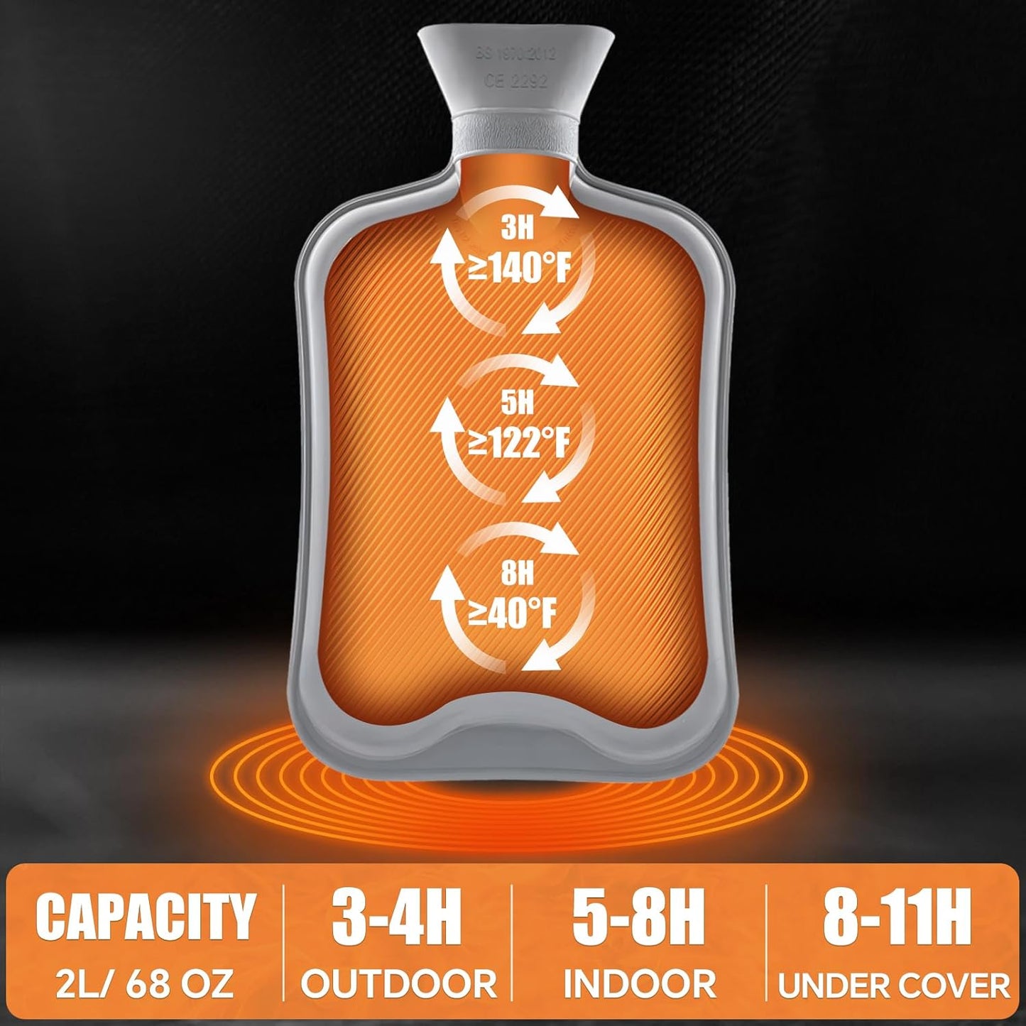 2L Hot Water Bottle Rubber