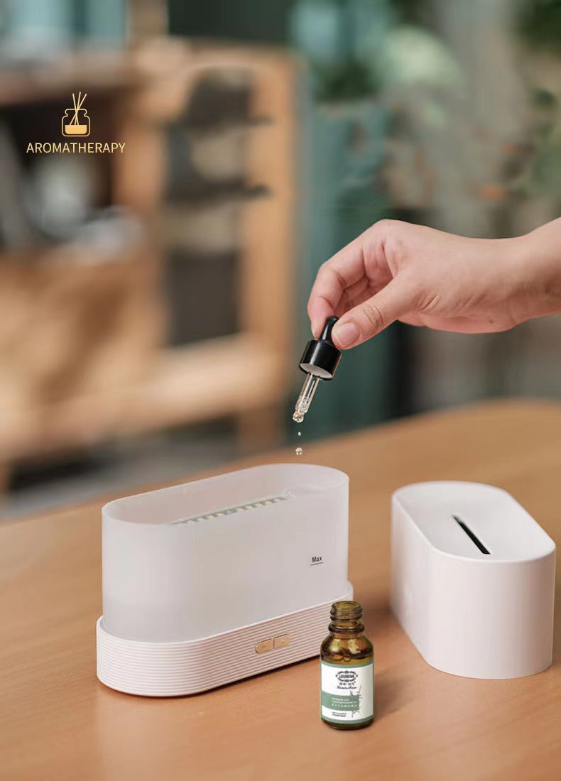 LED Light Ultrasonic USB Air Humidifier Fire Flame