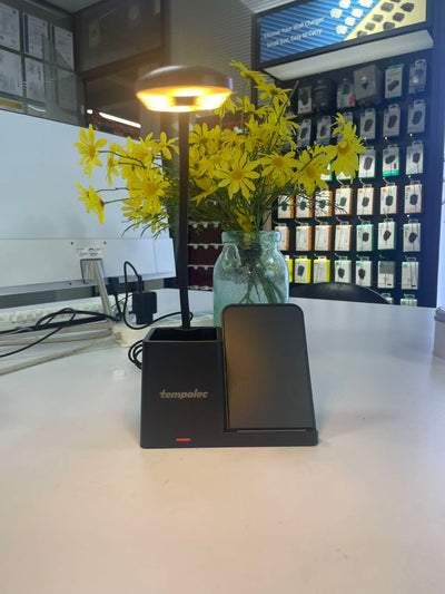 Wireless Charger with led light and pens holder