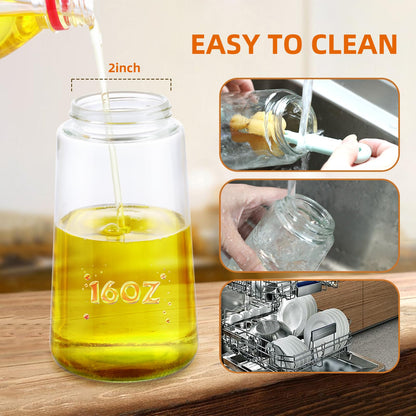 2 in 1 Glass Oil Spray Bottle for Cooking