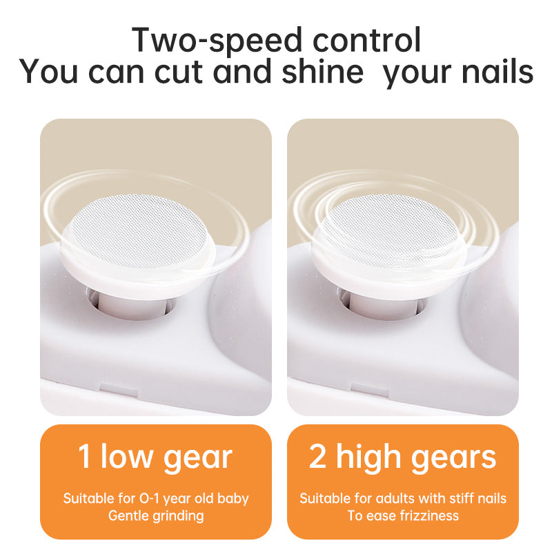 USB charging electric nail trimmer and polisher with Led Light