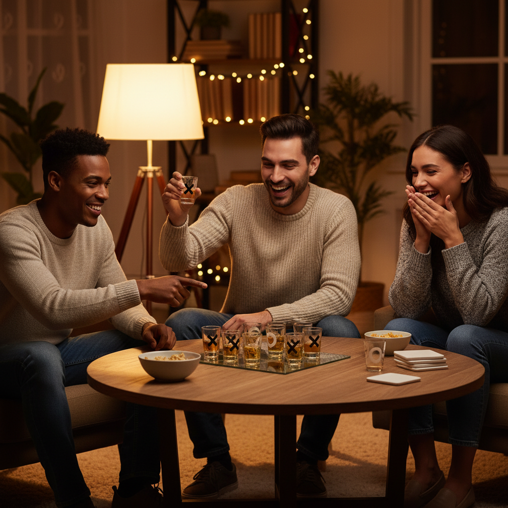 Shot Glass TIC TAC TOE Drinking Game Set